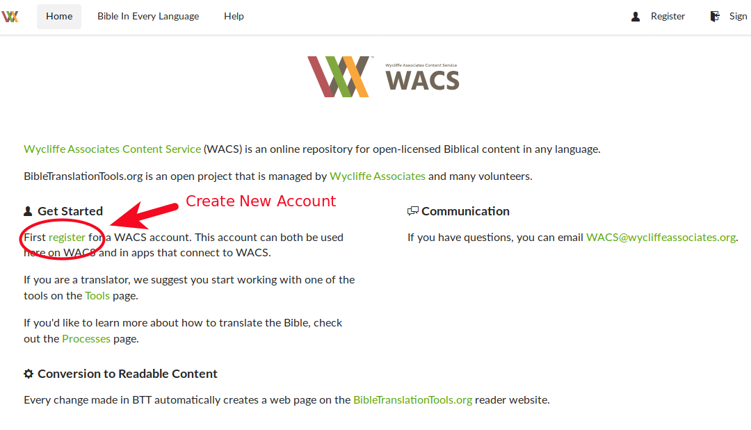 WACS – the Wycliffe Associates Content Service